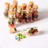 1:12 Dollhouse Miniature Scene Model 10 Pcs Mini Candy Glass Jar with Lid (Multicolored) view 1