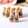 1:12 Dollhouse Miniature Scene Model 10 Pcs Mini Candy Glass Jar with Lid (Multicolored) view 2