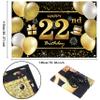22nd Happy Birthday Banner - Decorations for Men - Party Backdrop view 2