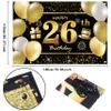 26th Happy Birthday Banner Birthday Decorations for Men Birthday Party Decorations Birthday Backdrop view 2