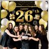 26th Happy Birthday Banner Birthday Decorations for Men Birthday Party Decorations Birthday Backdrop view 3