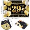 IMISI 29th Happy Birthday Banner Decorations for Men Women Party Decorations Birthday Backdrop view 2