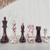4" Hand Painted Premium Wood Art - Weighted Chessmen - Professional Staunton Chess Pieces Set | Luxury Chess Set | 2 Extra Queens view 4
