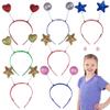 ArtCreativity Sparkly Head Boppers for Kids, Set of 12, Cute Headbands for Girls and Boys with Assorted Designs, Unique Birthday Hats for Kids, Halloween Costume Accessories, Princess Party Favors view 1