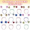 ArtCreativity Sparkly Head Boppers for Kids, Set of 12, Cute Headbands for Girls and Boys with Assorted Designs, Unique Birthday Hats for Kids, Halloween Costume Accessories, Princess Party Favors view 2