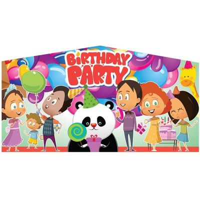 TentandTable Modular Art Panel for Bounce Houses, Slides, or Combos | Birthday Panda | Fits Most 13-Foot Wide Commercial Inflatables
