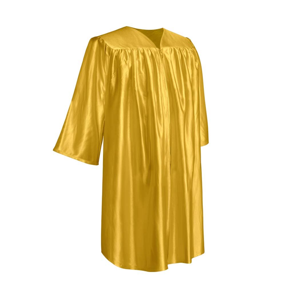 Endea Graduation Child, Preschool, and Kindergarten Shiny Gown (Gold, 33 (4'0"-4'2"))