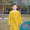 Endea Graduation Child, Preschool, and Kindergarten Shiny Gown (Gold, 33 (4'0"-4'2")) view 2