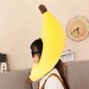 Warmtree Cute Plush Hat Funny Novelty Plush Animal Fruit Hat Mask Cap Photo Props Dress Up Hat Cosplay Halloween Party Costume Headgear (Banana) view 3
