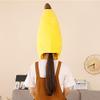 Warmtree Cute Plush Hat Funny Novelty Plush Animal Fruit Hat Mask Cap Photo Props Dress Up Hat Cosplay Halloween Party Costume Headgear (Banana) view 4