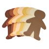Colorations Multicultural Big People Shapes Set of 24, Multicultural Glossy Card, Skin Color Paper, Kids Around The World, Cardboard People, People Shapes, Multicultural, Diversity view 1