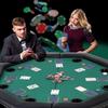 LUCKYERMORE Poker Table 8 Player 48 Octagon Folding Texas Poker Blackjack Game Table with Cup Holder view 2