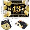 43rd Happy Birthday Banner - Decorations for Men - Party Backdrop view 2