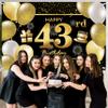 43rd Happy Birthday Banner - Decorations for Men - Party Backdrop view 3