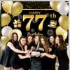 77th Happy Birthday Banner - Decorations for Men - Party Backdrop view 3