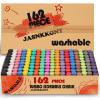 162 Pack 18 Colors Washable Sidewalk Chalk Set, Non-Toxic Jumbo Chalk for Outdoor Art Play, Paint on Playground, School Classroom Chalkboard, Office Blackboard, Outside Toys Gift For Kid and Adult view 1
