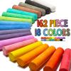 162 Pack 18 Colors Washable Sidewalk Chalk Set, Non-Toxic Jumbo Chalk for Outdoor Art Play, Paint on Playground, School Classroom Chalkboard, Office Blackboard, Outside Toys Gift For Kid and Adult view 2