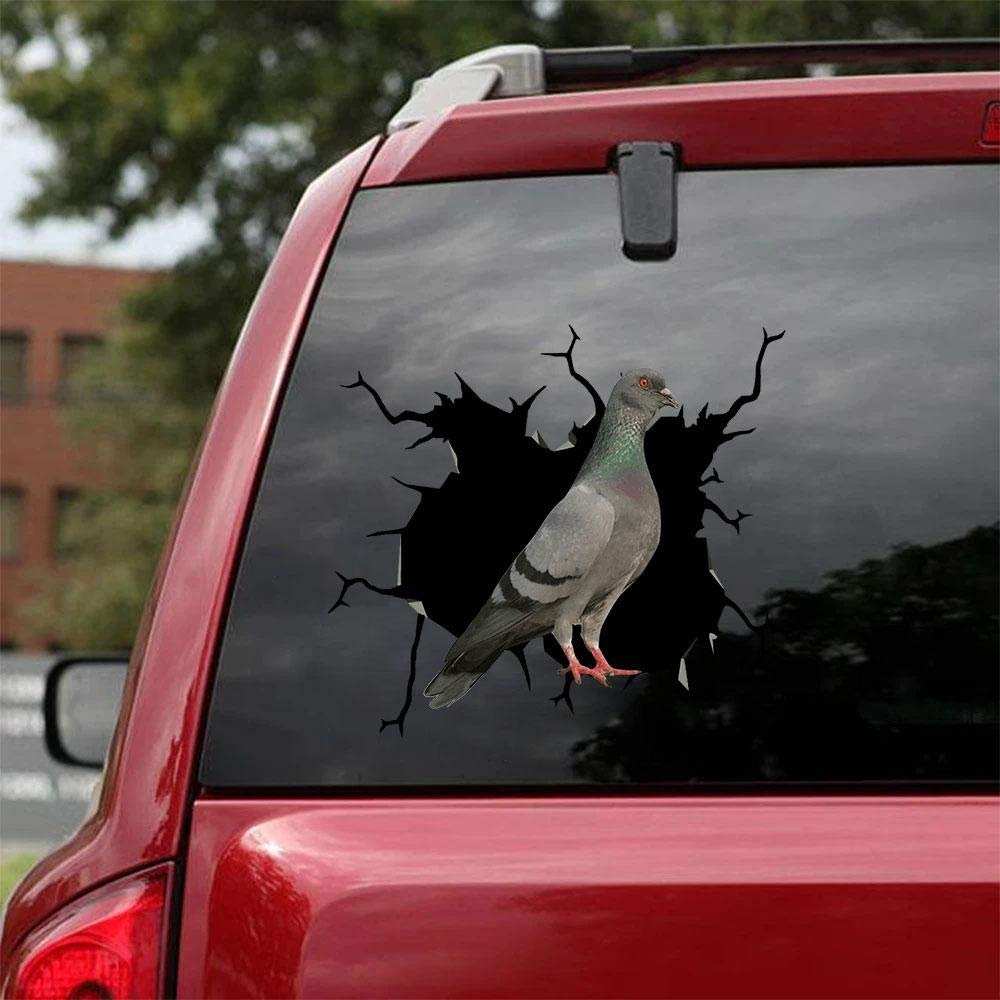 Ocean Gift Pigeons Car Decals, Wall Decals Stickers Pack of 2 - Realistic Car Stickers Design Series 12 Size 12" x 12"