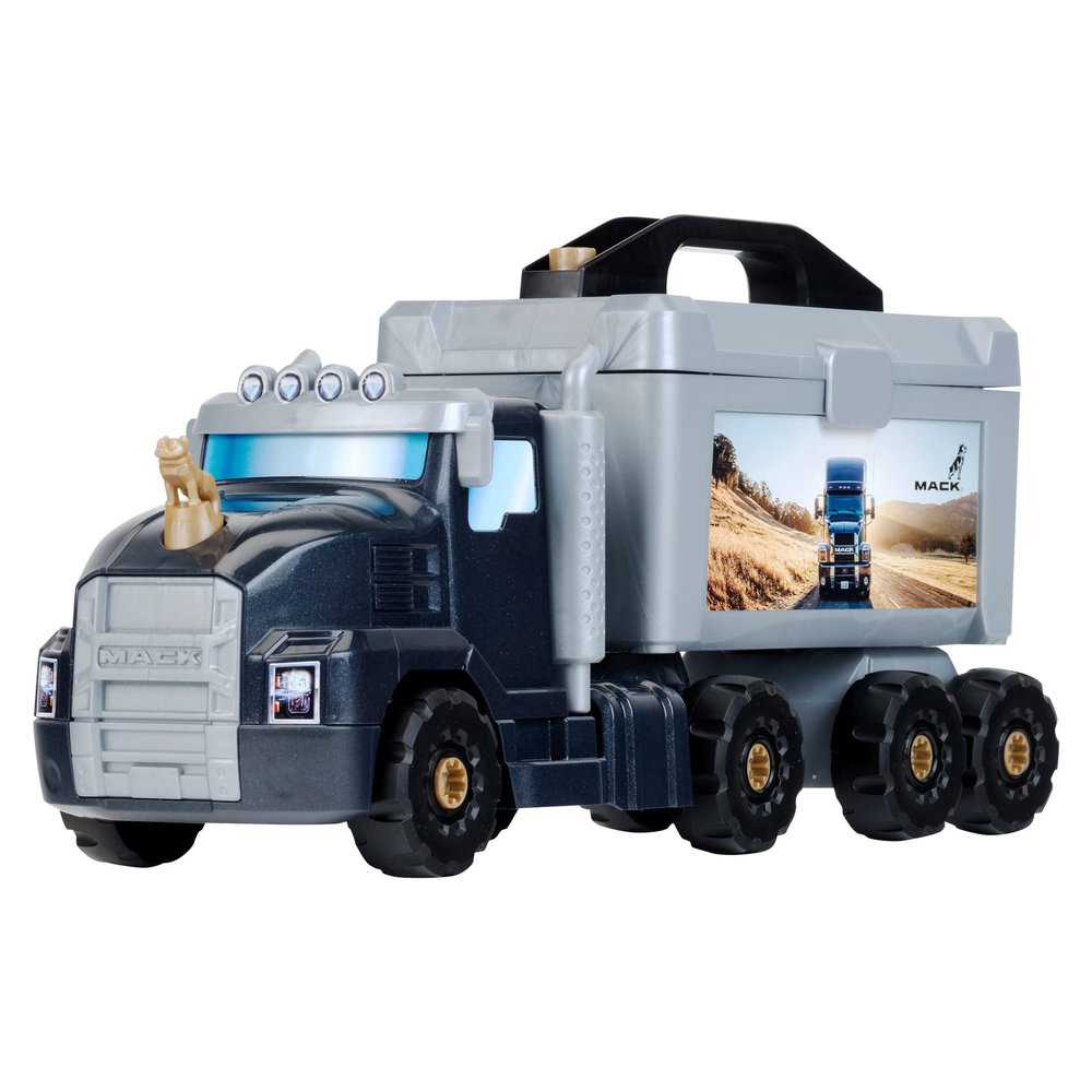 Mack: Tool Truck 4-in-1 Set - Theo Klein, 89 Piece Assembly Construction Set, Toys with Tools, Build A Forklift, Crane & Much More in The Cool Truck, Kids Pretend Play, Ages 3+