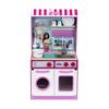 Klein Theo 2 in 1 Barbie Wooden and Metal Toy Kitchen and Dollhouse with Pretend Washing Machine and Oven for Kids Ages 3 and Up Integrated Dollhouse view 1