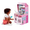 Klein Theo 2 in 1 Barbie Wooden and Metal Toy Kitchen and Dollhouse with Pretend Washing Machine and Oven for Kids Ages 3 and Up Integrated Dollhouse view 2