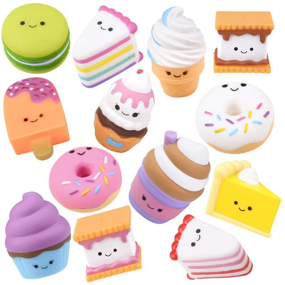ArtCreativity Food Toys for Kids (Set of 50) Assorted Rubber Sweet Treats, Pretend Play Food for Boys and Girls, Snack Themed Birthday Party Favors, Unique Goody Bag Fillers for Children