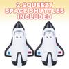 ArtCreativity Squish Space Shuttle, Set of 2, Slow Rising Squeezy Space Themed Stress Relief Toys for Kids, 4.75 Inch Squeezable Outer Space NASA Party Favors and Desk Decorations view 2