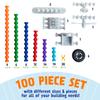 POPULAR PLAYTHINGS Clipstix Building Sticks Kit for Kids, Construction Stem Building Gift for Boys & Girls, Playstix - 100 Piece view 3