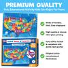United States Puzzles for Kids Ages 4-6 - Educational Toys for Boys & Girls - 70Pcs USA Map Kids Puzzle with 50 States & Capitals - Floor Jigsaw Puzzles, Learning Activities, Valentine Gifts for Kids view 2