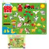 WATINC Farm Animals Felt Story Board Set 3.5Ft 38Pcs Preschool Farmhouse Themed Storytelling Flannel Barnyard Domestic Livestock Early Learning Interactive Play Kit Wall Hanging Gift for Kids view 1