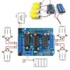 ALAMSCN Robot Motor Kit DC Motor 3-6V Gear TT Motor with Tire Wheel + L293D Motor Drive Controller Motor Control Expansion Board for Arduino Smart Car view 2