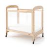 Foundations Serenity Compact 4 Side Clearview Daycare Crib, Fixed Side, Durable Wood Construction, Non-Marking Casters (2 Locking), Includes 3 InfaPure Foam Mattress (Natural) view 1