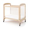 Foundations Serenity 3-Panel Clearview Compact Crib, Fixed-Side, Natural Wood view 1