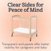 Foundations Serenity 3-Panel Clearview Compact Crib, Fixed-Side, Natural Wood view 3