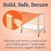 Foundations Serenity 3-Panel Clearview Compact Crib, Fixed-Side, Natural Wood view 4