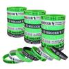 Oringaga 24 PCS Soccer Motivational Silicone Wristband-Soccer Party Supplies and Favors Sports Prizes Decoration view 1