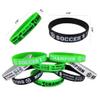 Oringaga 24 PCS Soccer Motivational Silicone Wristband-Soccer Party Supplies and Favors Sports Prizes Decoration view 3