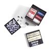 High Roller 6-in-1 Game Cube Includes: 60 Poker Chips, 28 Pc Domino, 1 Pc Two-Sided Chess Board, 32 Pc Chess, 30 Pc Backgammon, 2 Decks of Poker Cards, 10 Pc Dice - Plastic/Paper/Metal view 1