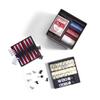 High Roller 6-in-1 Game Cube Includes: 60 Poker Chips, 28 Pc Domino, 1 Pc Two-Sided Chess Board, 32 Pc Chess, 30 Pc Backgammon, 2 Decks of Poker Cards, 10 Pc Dice - Plastic/Paper/Metal view 2