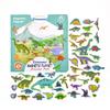 Dinosaurs Fridge Magnets for Kids, 50 PCS Refrigerator Magnets for Toddlers, Create a Scene Magnetic Play Sticker Book Travel Game Educational Toys for Kids view 1