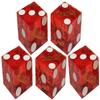 Cyber-Deals Craps Kit Sets with Dice Stick & Acrylic Dice Boat, Featuring Authentic Las Vegas Casino Table-Played Dice (Harrah's (Red Polished)) view 2