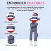 Made By Aliens Adorable Sock Monkey, The Original Traditional Hand Knitted Stuffed Animal Toy Gift-for Kids, Babies, Teens, Girls and Boys Baby Doll Present Puppet (20" Blue) view 3