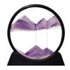 Aoderun Moving Sand Art Picture Round Glass 3D Deep Sea Sandscape in Motion Display Flowing Sand Frame Relaxing Desktop Home Office Work Decor (7", Purple) view 1