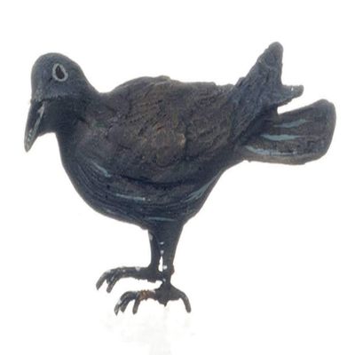 Melody Jane Dollhouse Black American Crow Miniature Outdoor Bird Animal Garden Accessory