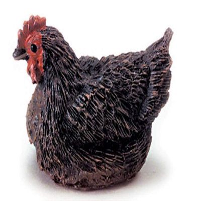 Melody Jane Dollhouse Sitting Hen Miniature Outdoor Bird Chicken Animal Garden Accessory