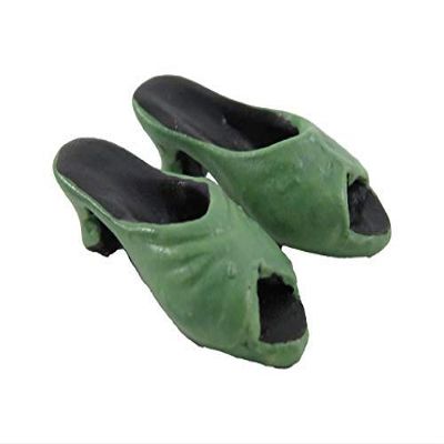 Melody Jane Dollhouse Green Sandals Mules Ladies Shoes Miniature Shop Bedroom Accessory
