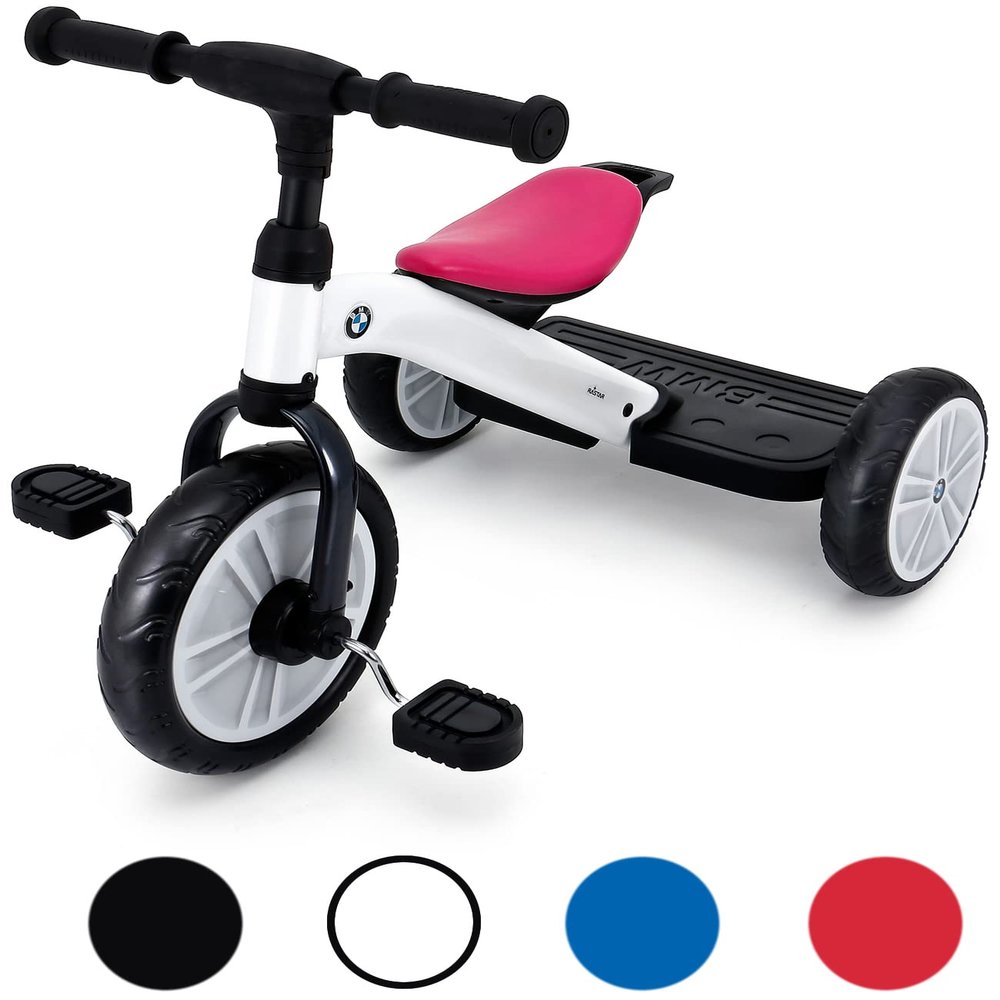 BMW Toddler Tricycle for Boys & Girls Aged 2-5, Valuable Gift for 2 3 4 5 Years Old, Pearl White