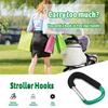Yinpecly 2 Pack Stroller Hooks by Baby, 5.51 inch Length Large Stroller Hooks for Mommy, Convenient Organizer Hook Bag Clips Pram Pushchair Grocery or Diaper Bags Holder, Green view 3