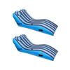Aqua Leisure Key West Ultra 275 Pound Weight Capacity Cushioned Comfort Lounge Outdoor Swimming Pool Float with Pillow, Blue (2 Pack) view 1
