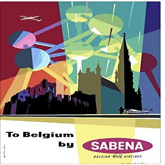 sabena reproduction affiche format 50x70 cm sur papier luxe mat 300 grammes